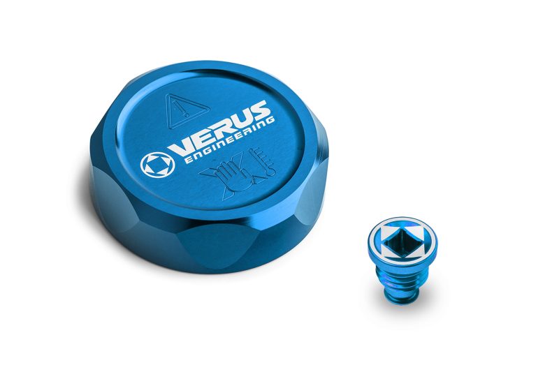 coolant cap and bleed screw BLU